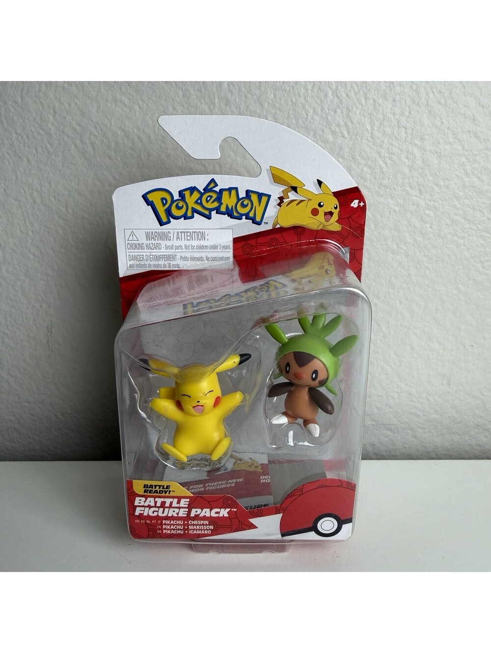 Pokémon Battle Figure Pack Pikachu Chespin Jazwares PKW4069 New Sealed 2-Pack